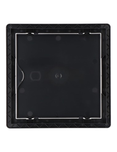 Tapa de registro cuadrada empotrable abs 15x15cm gris antracita