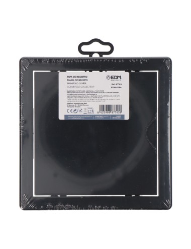 Tapa de registro cuadrada empotrable abs 15x15cm gris antracita