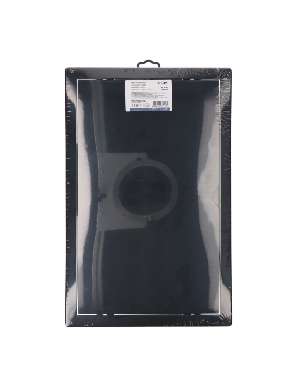 Tapa de registro rectangular empotrable abs 25x40cm gris antracita