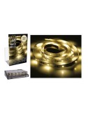 Tira de led 1m 30 leds a pilas blanco calido