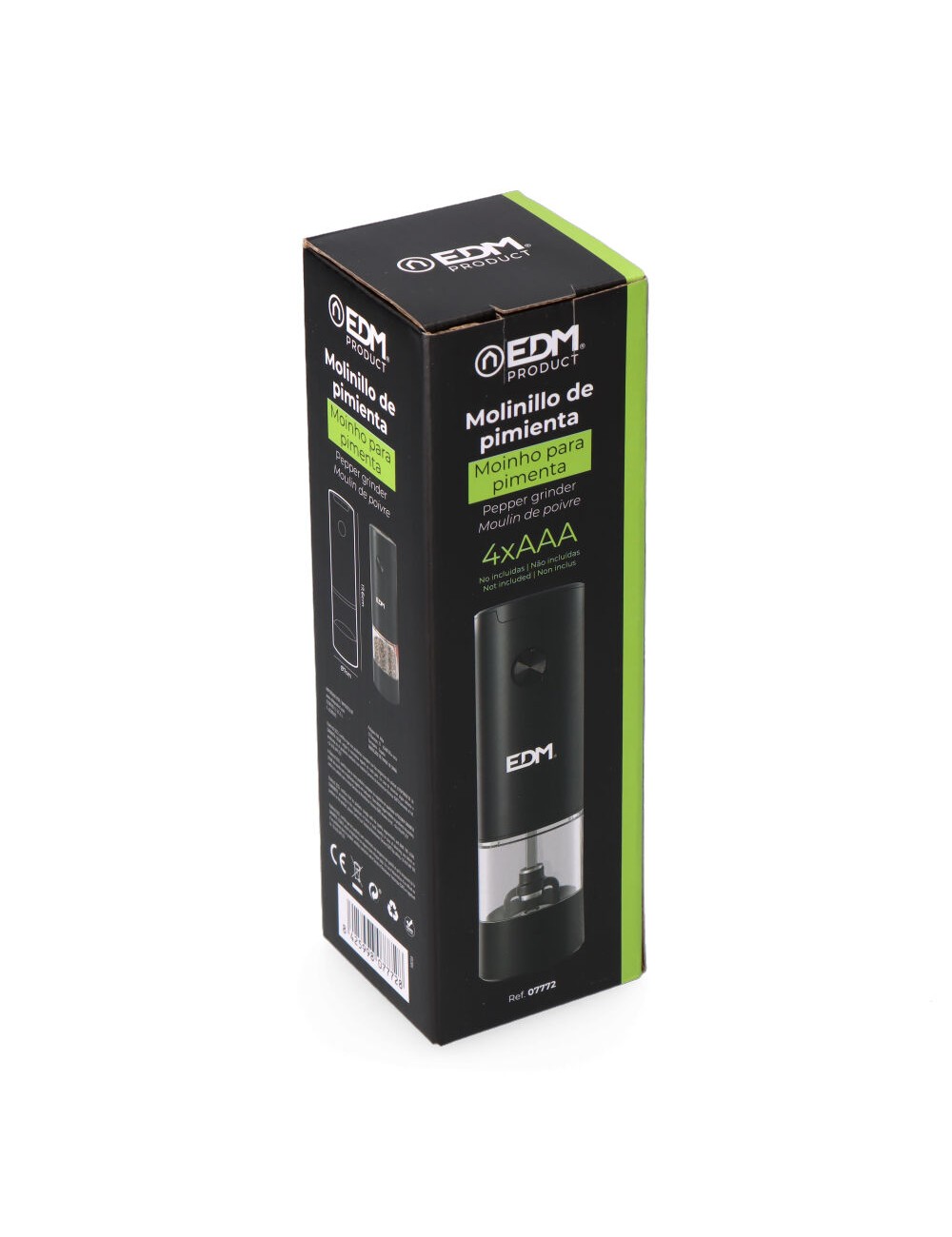 Molinillo de pimienta eléctrico 70 ml