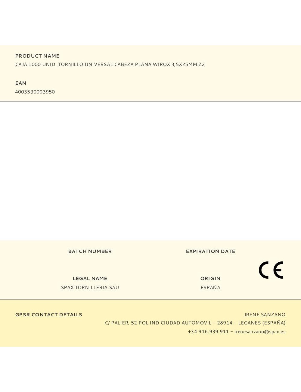 Caja 1000 unid. tornillo universal cabeza plana wirox 3,5x25mm z2