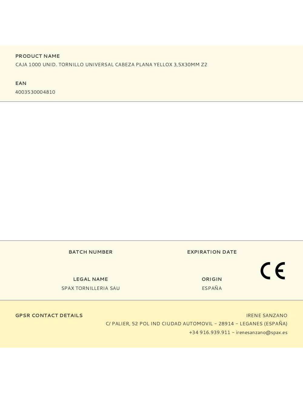 Caja 1000 unid. tornillo universal cabeza plana yellox 3,5x30mm z2