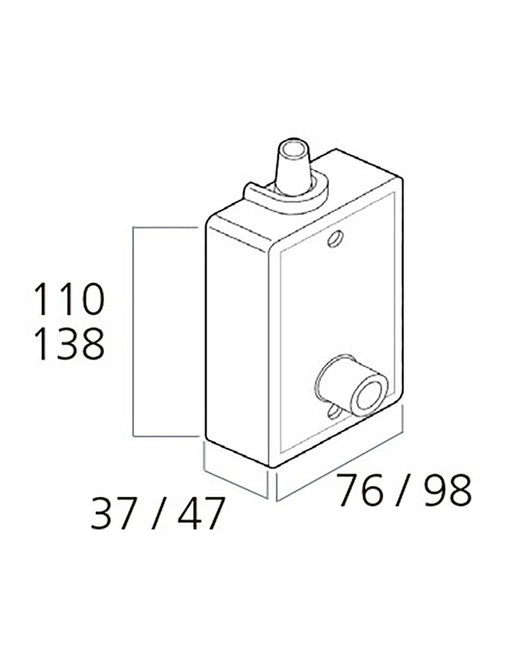 Torno persiana empotrado para 50 kg blanco
