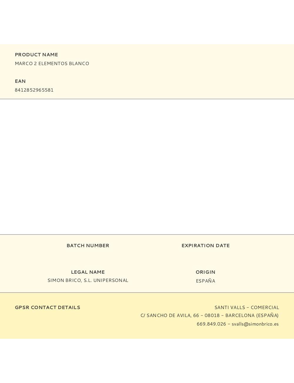 Marco 2 elementos blanco