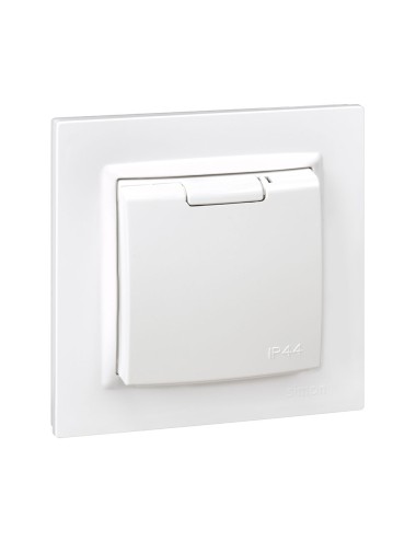 Enchufe 2p+t tipo f monobloc blanco