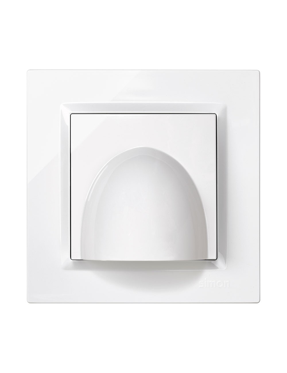 Salida cable blanco con marco