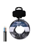 Carrete manguera tubular h05vv-f 2 x 0,75 mm negra, 20 m