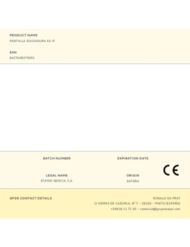 Pantalla soldadura as-r