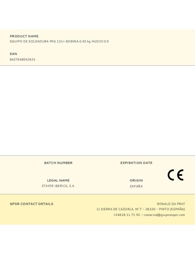 Equipo de soldadura mig 131+ bobina 0.45 kg hueco 0.9