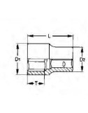 VASO INOX 1/2"  MS1205186-C 18MM VASO INOX 1\2"  MS1205186-C 18MM