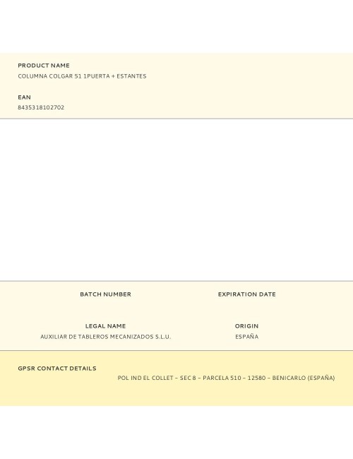 Columna colgar 51 1puerta + estantes