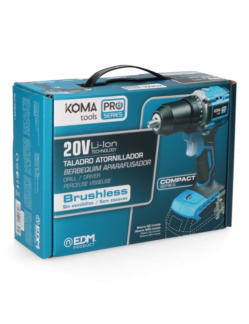 Taladro atornillador compacto brushless 20 v