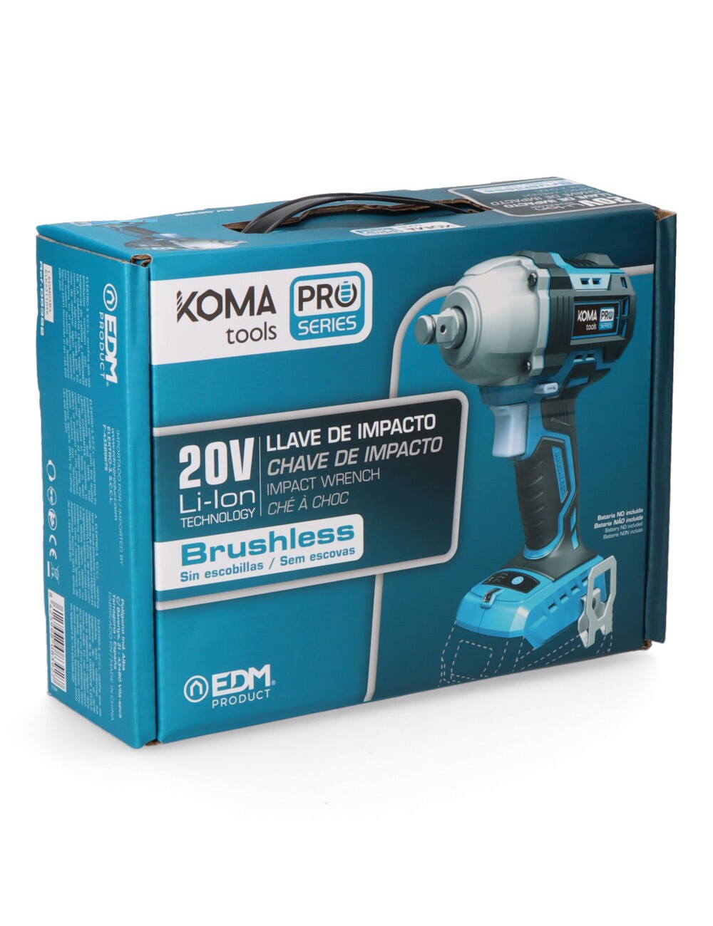 Llave de impacto 20 v brushless 450 nm (sin batería ni cargador)