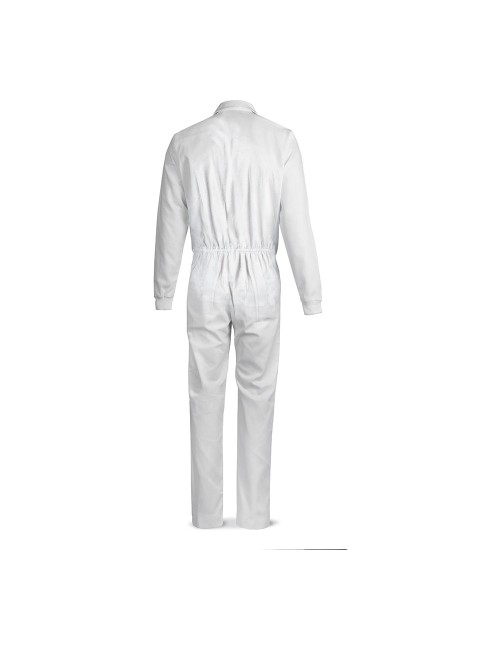 Mono trabajo en tejido tergal de 200 gramos con 4 bolsillos.t52. blanco