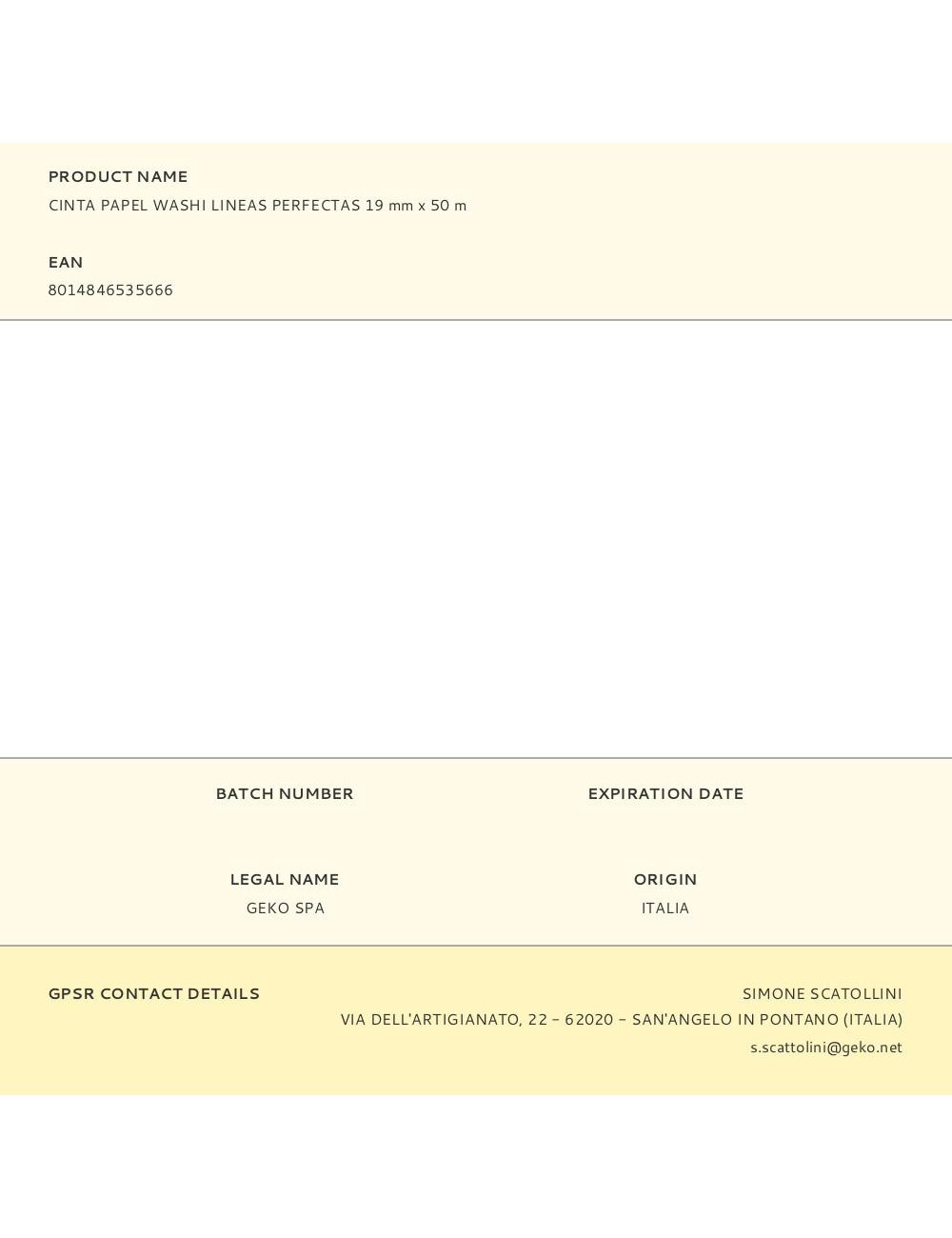 Cinta papel washi lineas perfectas 19 mm x 50 m