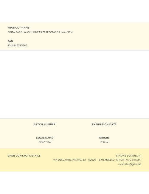 Cinta papel washi lineas perfectas 19 mm x 50 m