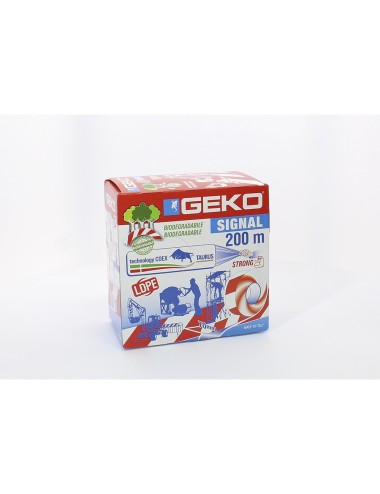 Cinta balizar ldpe signal biodegradable blanca/roja 70 mm x 200 m