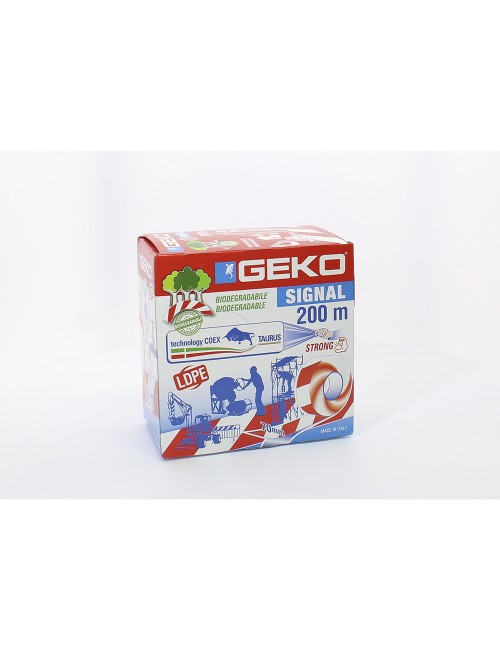 Cinta balizar ldpe signal biodegradable blanca/roja 70 mm x 200 m