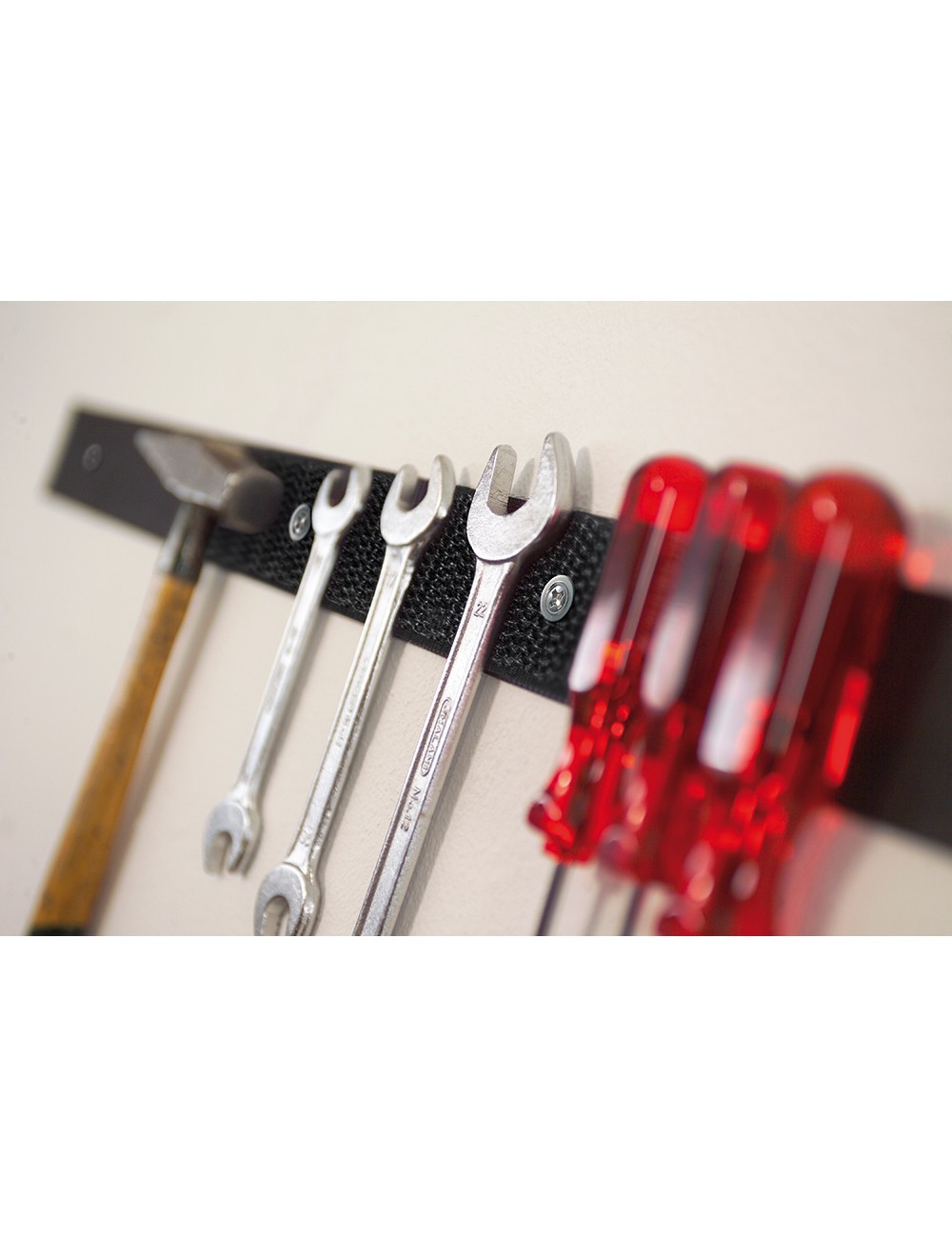 Cinta de gancho y bucle adhesiva negra 50 mm x 5 m