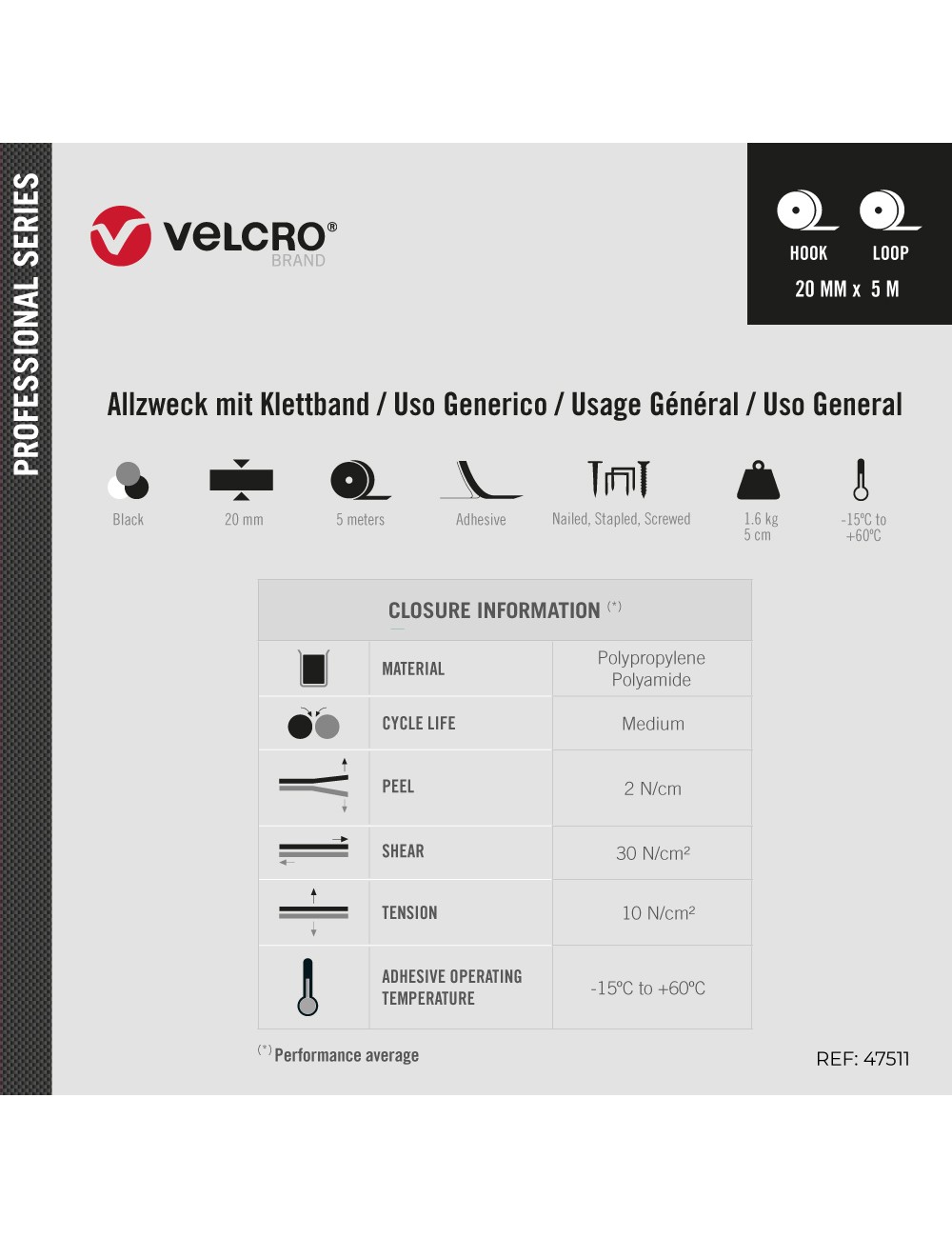 Cinta adhesiva extrafina negra 20 mm x 5 m