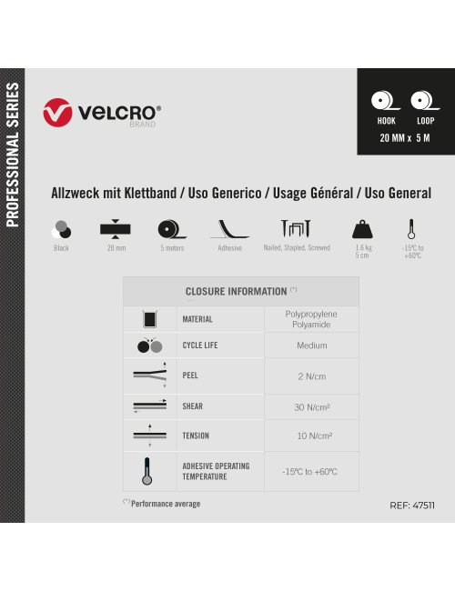 Cinta adhesiva extrafina negra 20 mm x 5 m