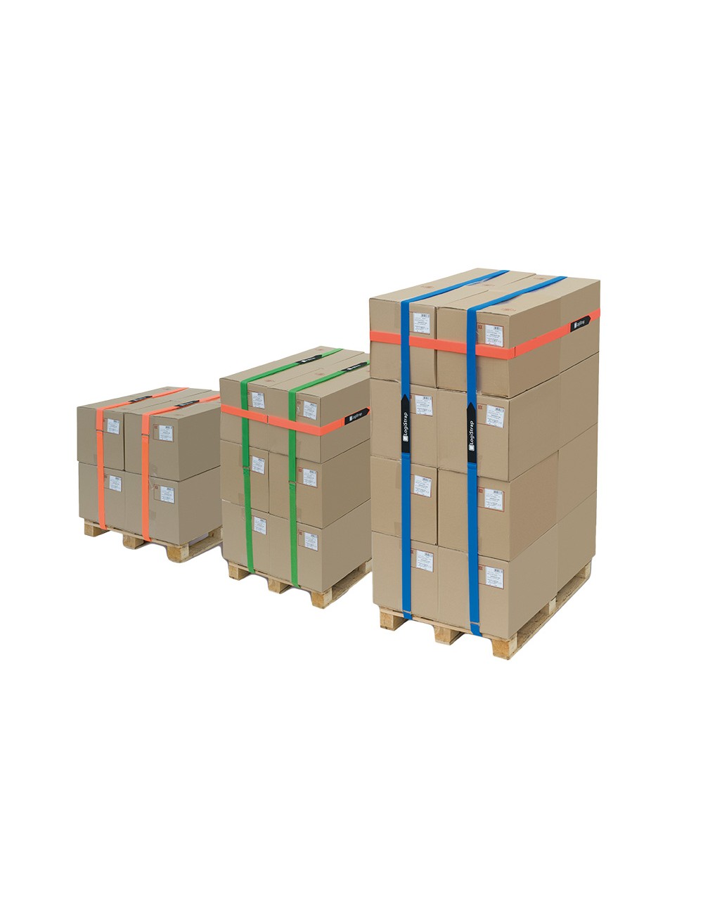 Correa logistrap, amarilla, pack 2 unidades, 50mm x 4m