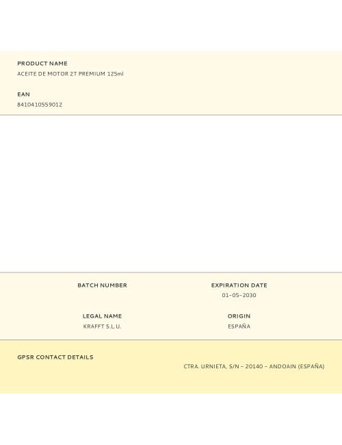 Aceite de motor 2t premium 125ml