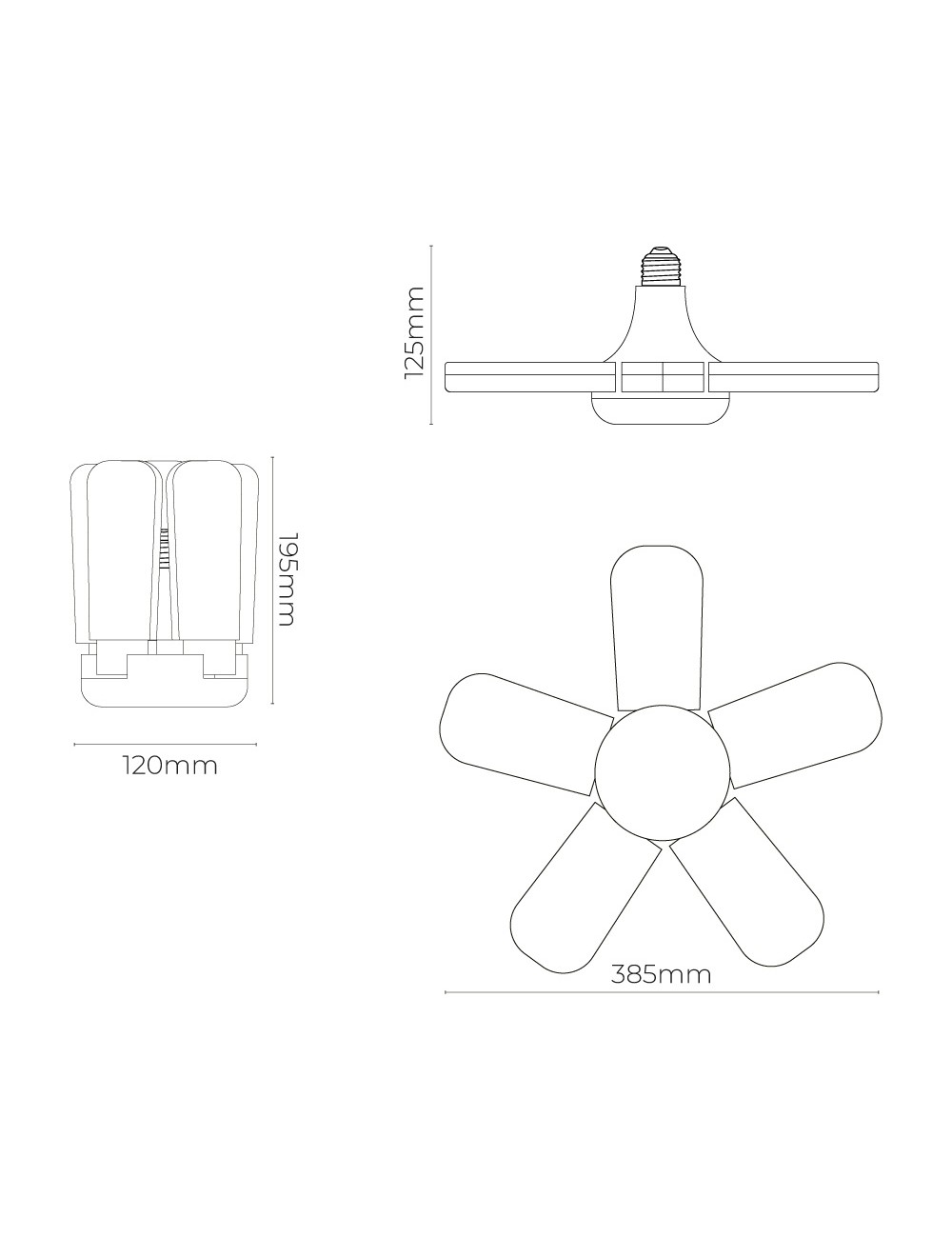 Bombilla led multidireccional, casquillo e27, potencia 45 w 4265 lm, luz fría