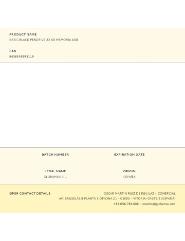 Basic black pendrive 32 gb memoria usb