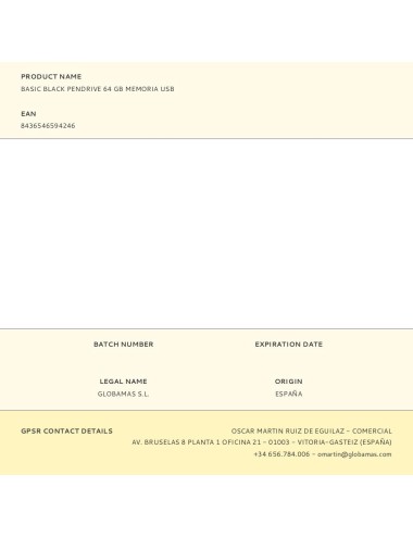 Basic black pendrive 64 gb memoria usb