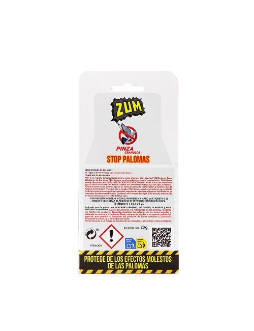 Pinza gránulos stop palomas 20g