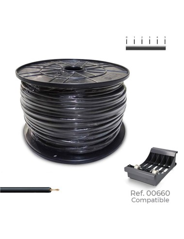 Cablecillo h07z1-k 1,50 mm negro, 500 m. ( bobina mediana )