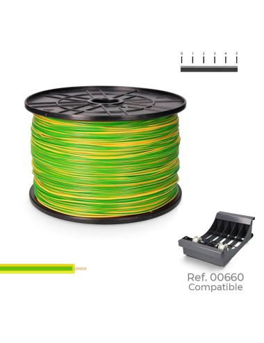 Cablecillo h07z1-k 1,50 mm bicolor, 500 m. ( bobina mediana )