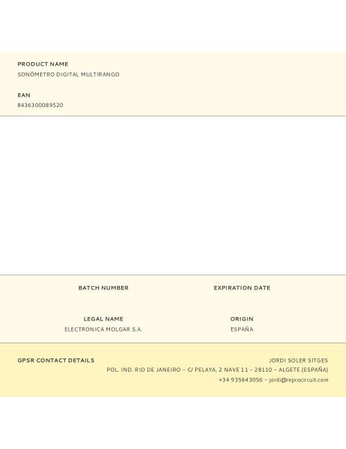 Sonómetro digital multirango