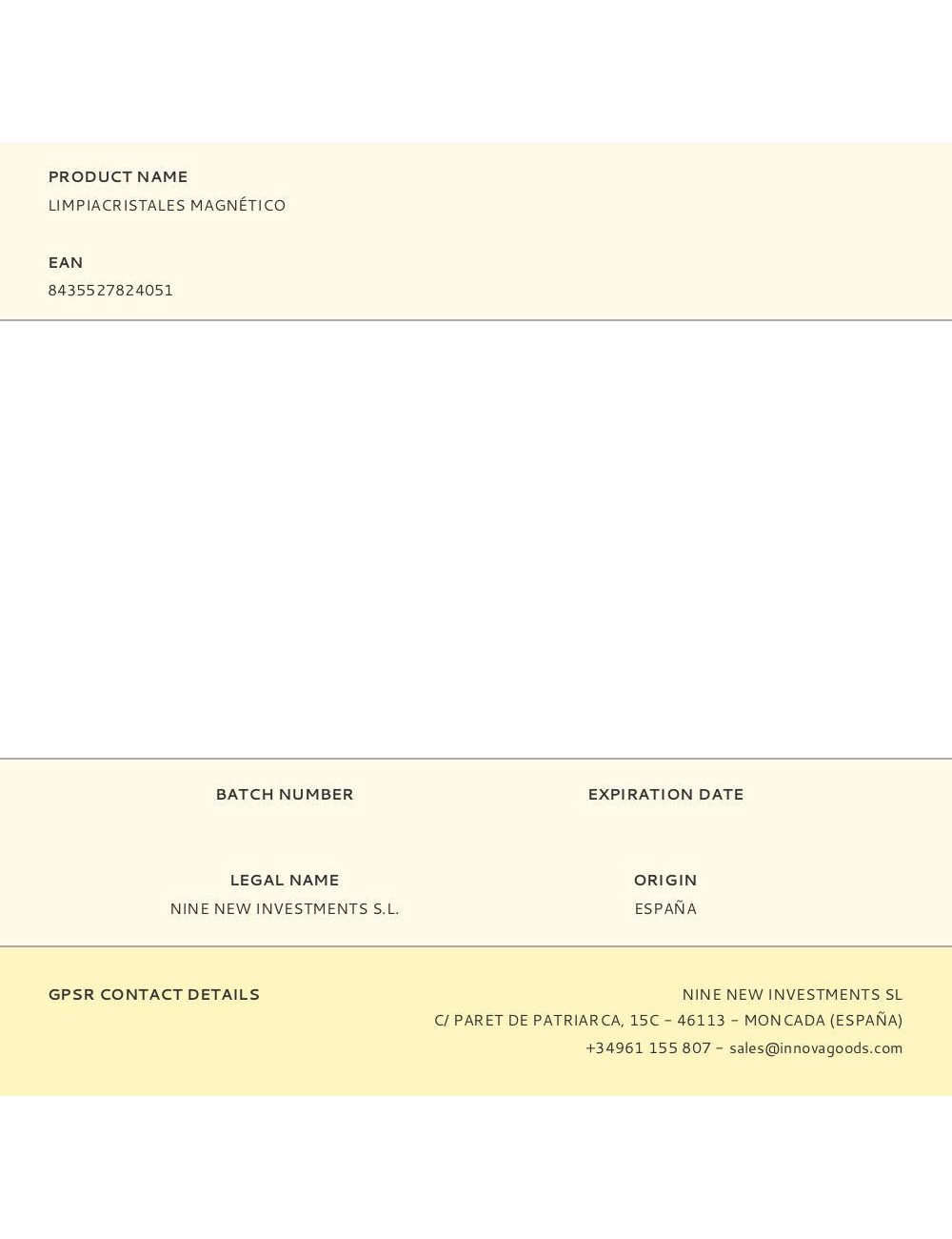 Limpiacristales magnético