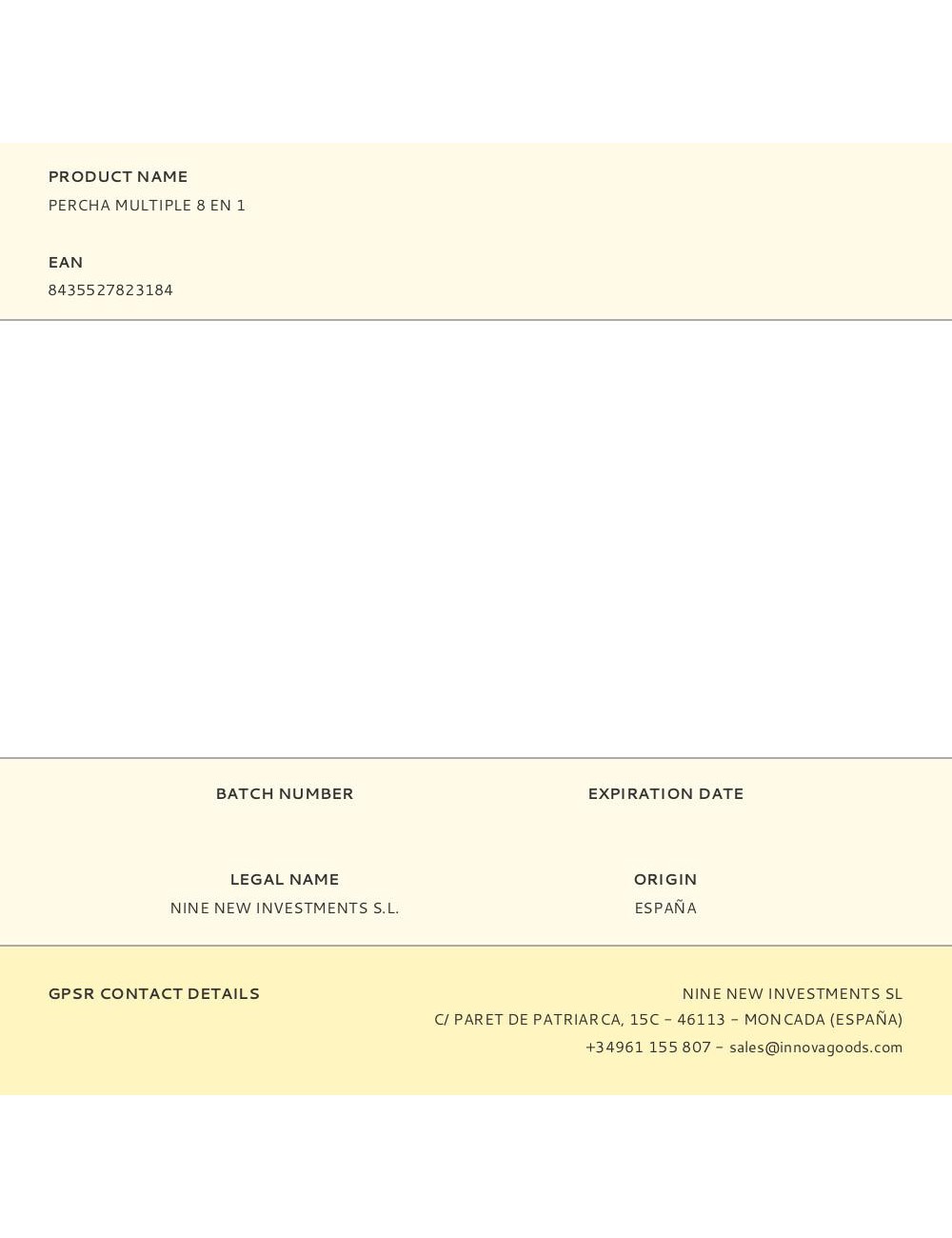 Percha multiple 8 en 1