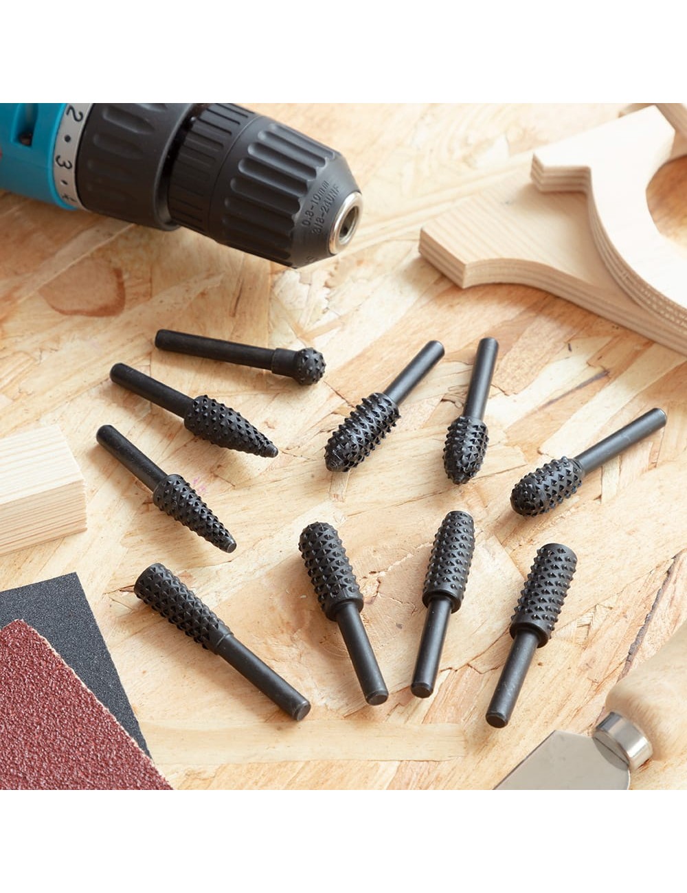 Set de fresas para taladro 10 piezas