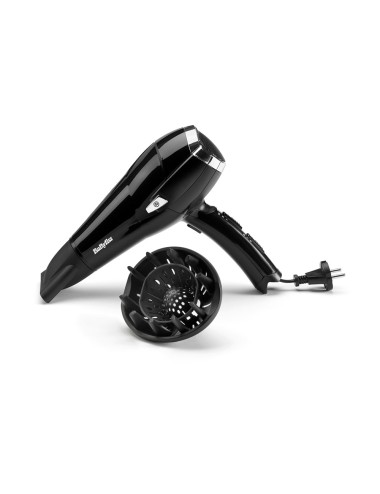 Secador de pelo negro con cable retráctil 2000 w