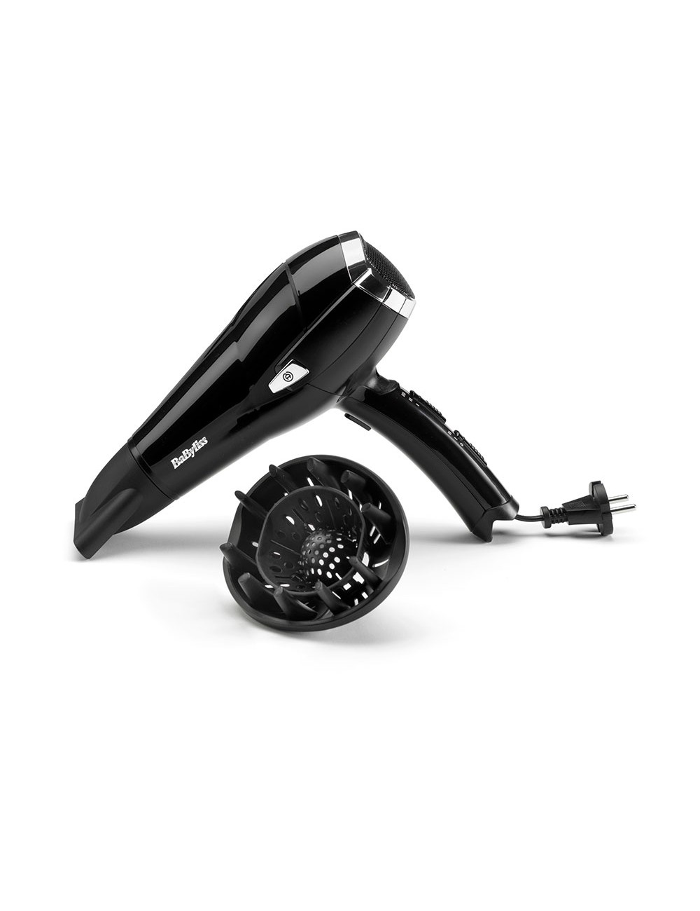 Secador de pelo negro con cable retráctil 2000 w