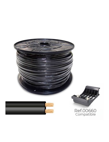 Cable paralelo 48v 2 x 0,75 mm negro 500 m. (bobina mediana)