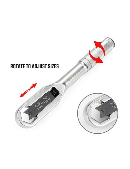 Llave ajustable universal, métrica y sae 7 - 22 mm