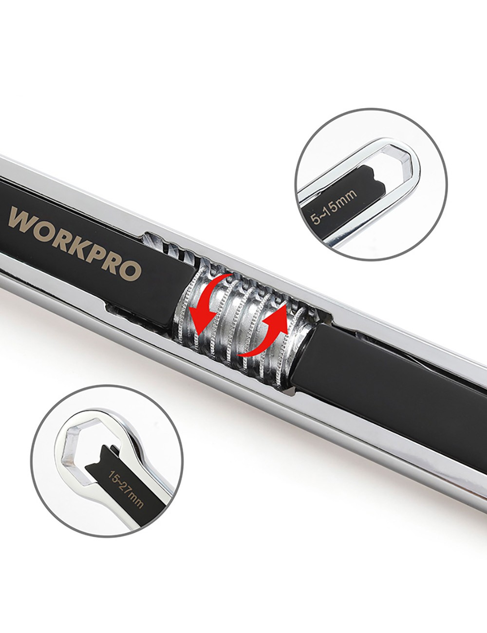 Chave ajustável universal métrica e sae, 5 - 27 mm