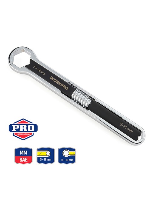 Llave ajustable universal, métrica y sae 5 - 16 mm