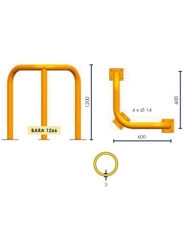 BARRERA DE PROTECCIÓN 600X1200MM BARA1266NJ
