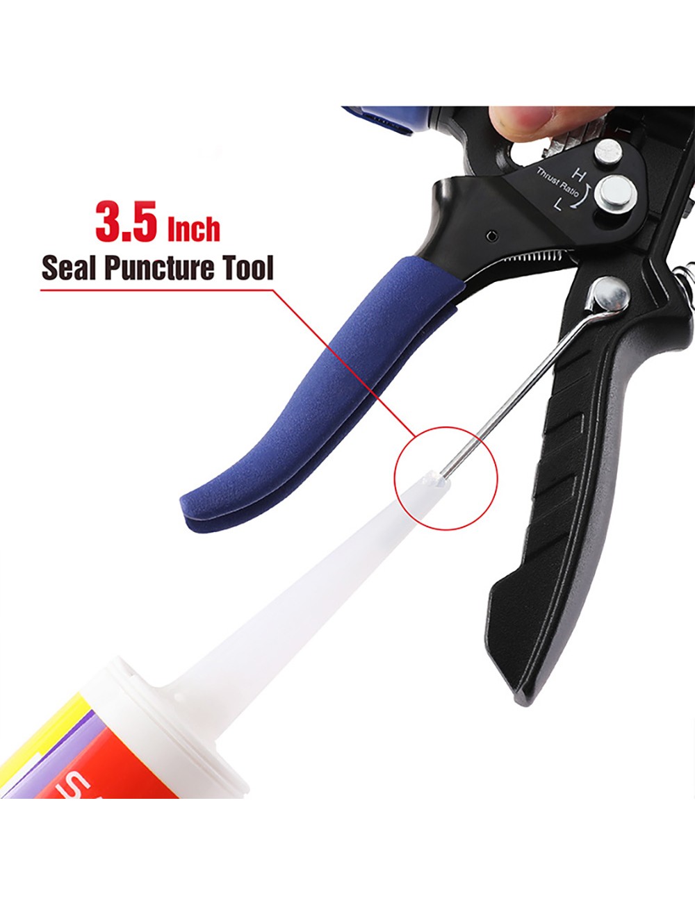 Pistola selladora trabajo pesado 230 mm