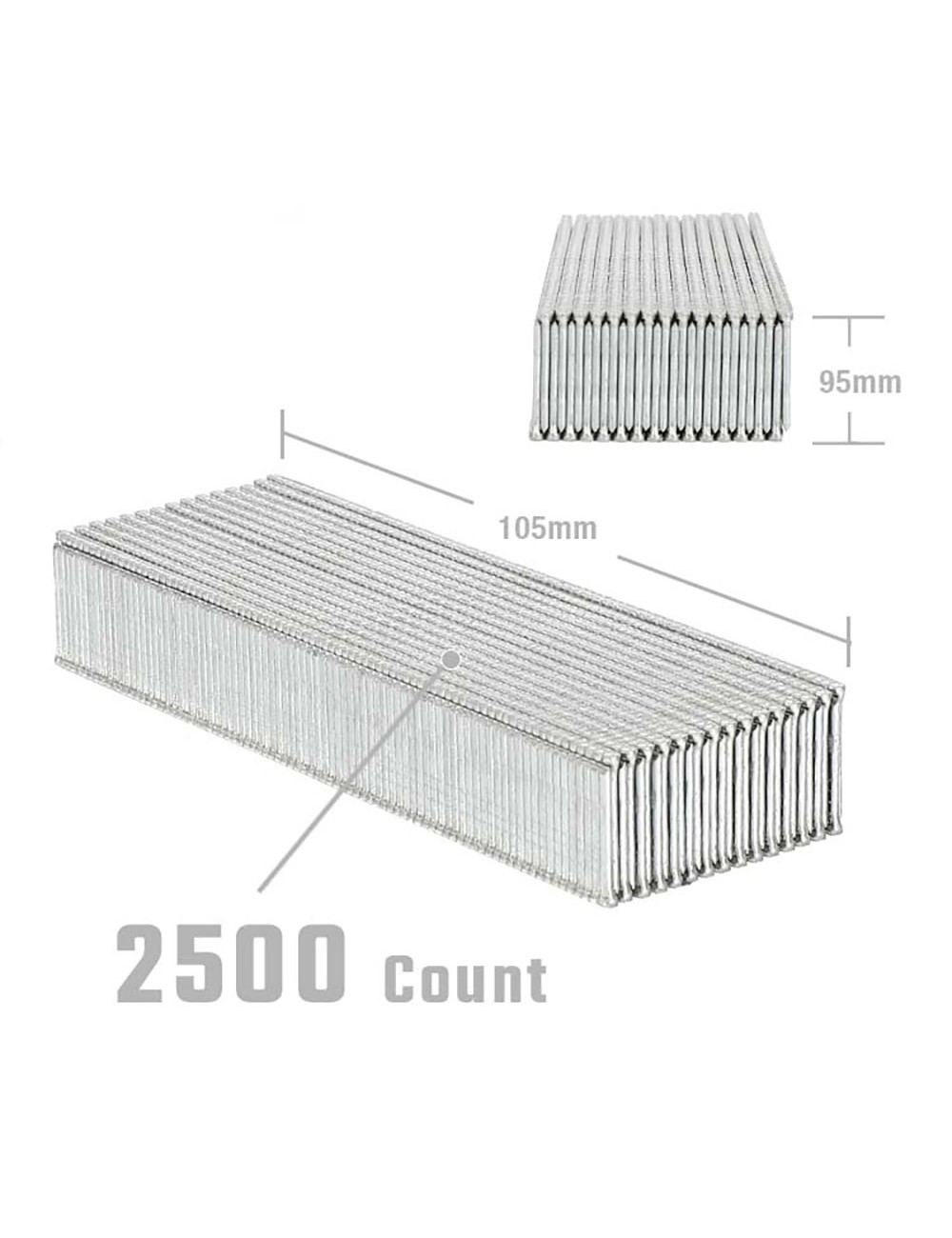 Grapas variadas, 20ga t50 10 mm, 12mm + clavos 18ga f 15 mm, 7500 uds