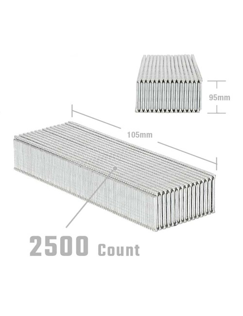 Grapas variadas, 20ga t50 10 mm, 12mm + clavos 18ga f 15 mm, 7500 uds