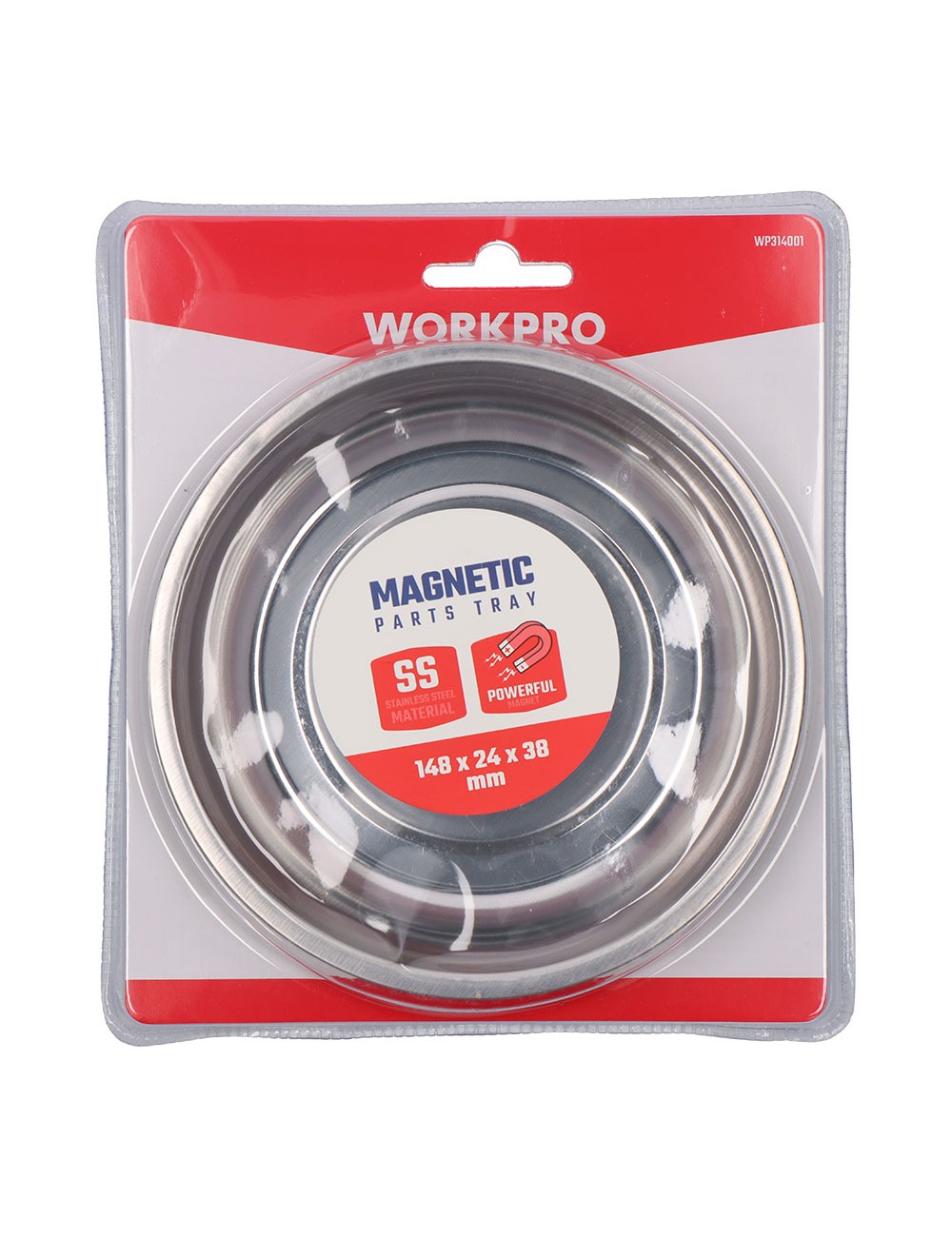 Bandeja metálica, magnética, redonda, 148 x 24 x 38 mm