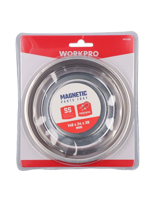 Bandeja metálica, magnética, redonda, 148 x 24 x 38 mm